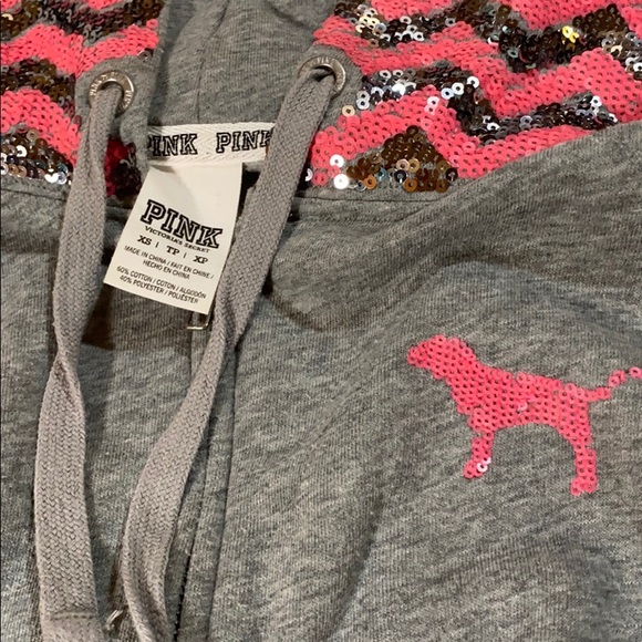 VS PINK Chevron Sequin Sweatshirt & Pant Set - Picture 6 of 9